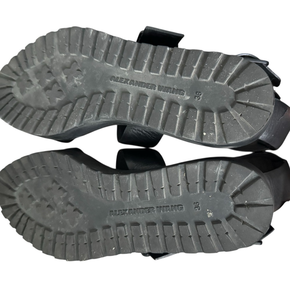 Alexander Wang Black Leather Ankle-Strap Sandals - Picture 6 of 6